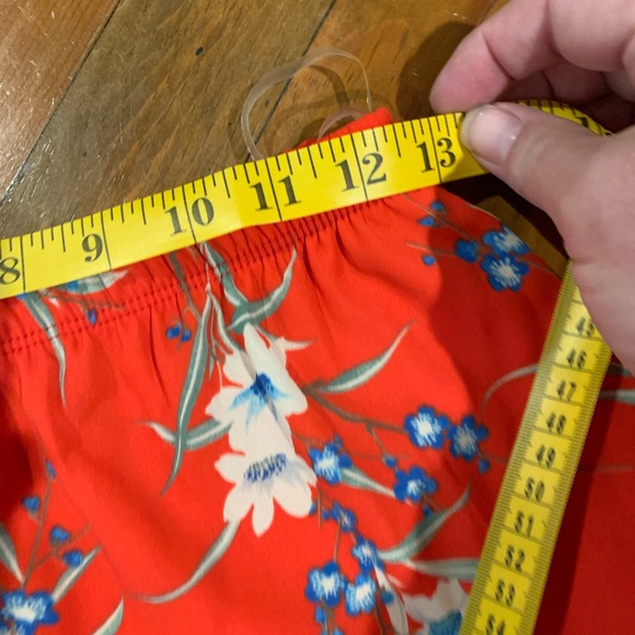 🔥🔥🔥Red Orange floral two-piece crop short set - Picture 6 of 12